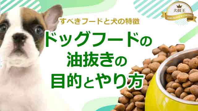ドッグフードの油抜きの目的とやり方!すべきフードと犬の特徴