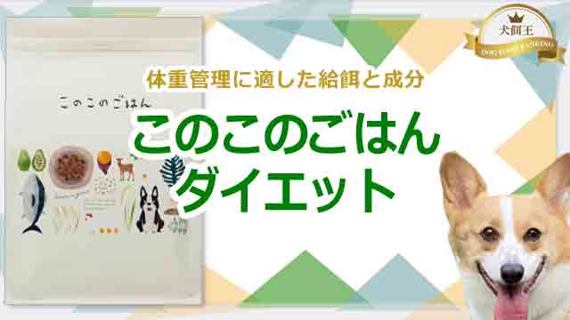 このこのごはんでダイエット成功！体重管理に適した給餌と成分