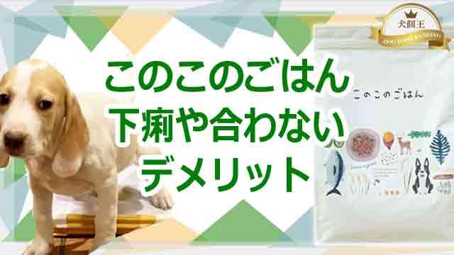 このこのごはんに下痢や合わないなどデメリットがあるか公開！