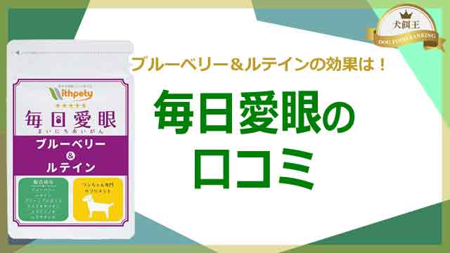 毎日愛眼の口コミ！犬の白内障にブルーベリー&ルテインの効果は！