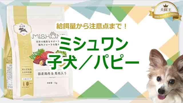 ミシュワンは生後2ヶ月の子犬(パピー)から！給餌量や注意点まで