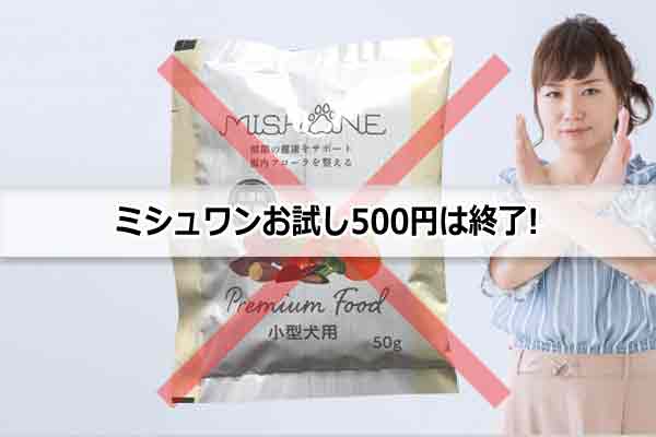 ミシュワンお試し500円は現在販売されていない！